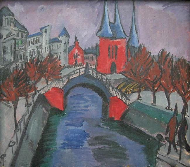 Ernst Ludwig Kirchner Ernst Ludwig Kirchner: Elisabethufer oil painting picture